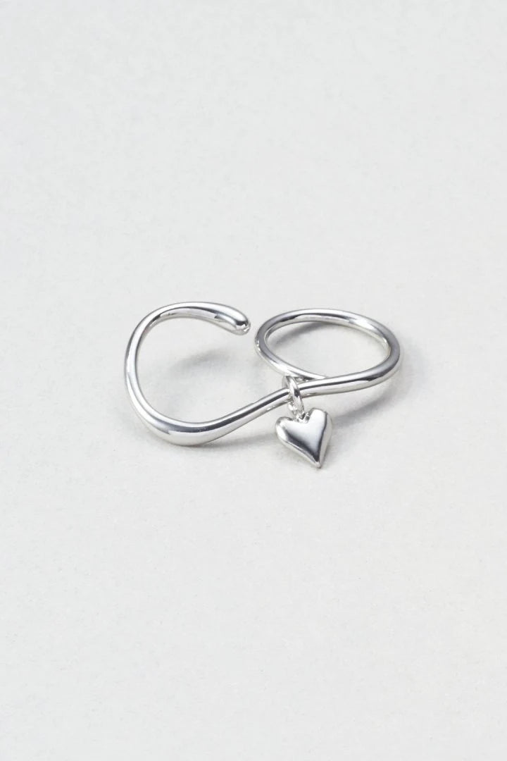 GOLDY 2way Heart Double Ring