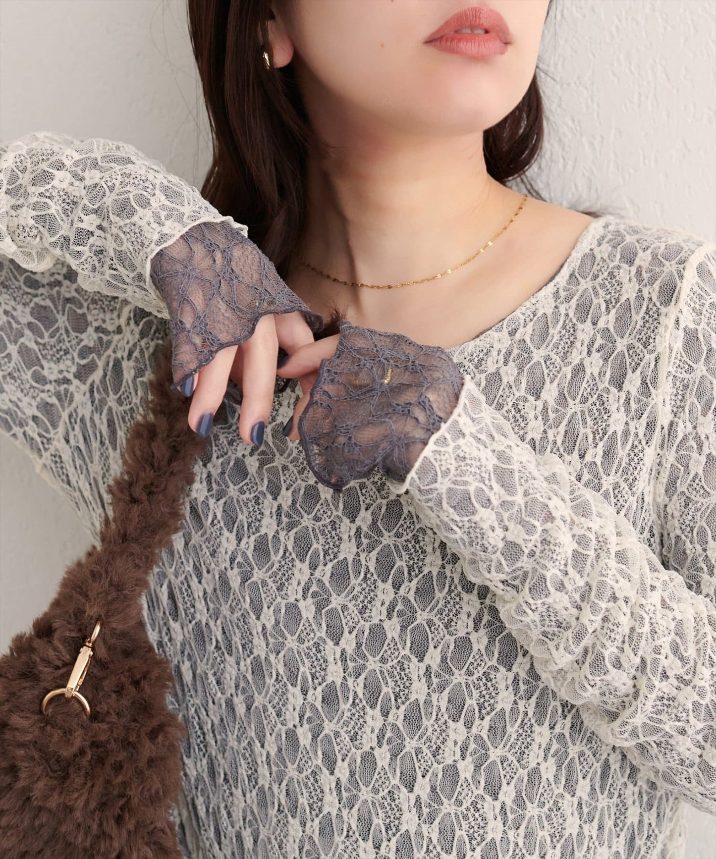 natural couture 雙面兩色Lace Top