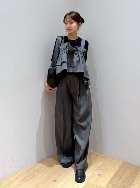 STYLEMIXER asymmetry frill bustier