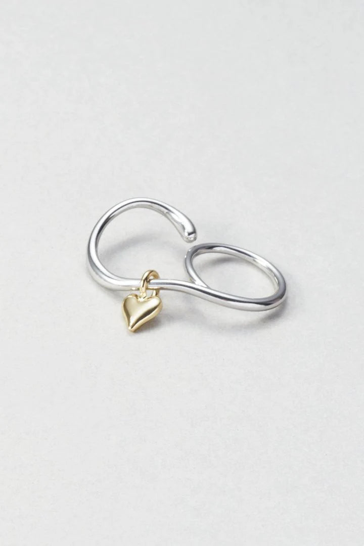 GOLDY 2way Heart Double Ring
