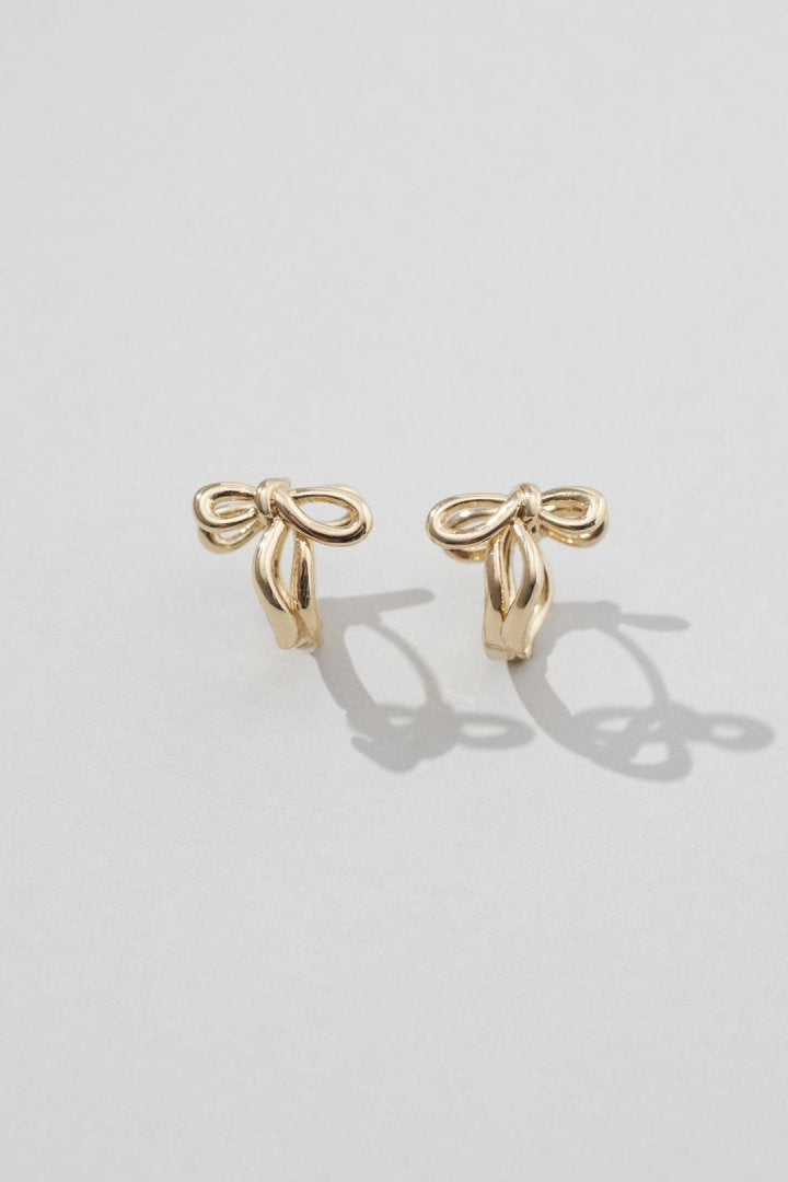 GOLDY Mini ribbon one-touch Earrings
