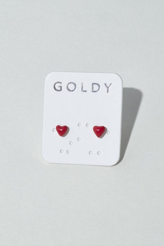 GOLDY プチ カラー ハート ピアス - Image 2