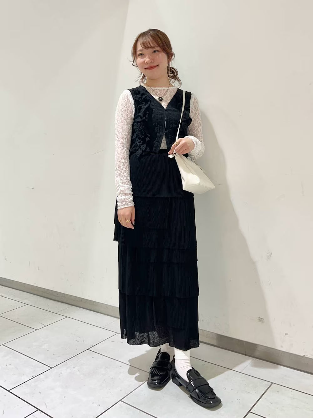 KBF 2WAY 荷葉邊無袖上衣