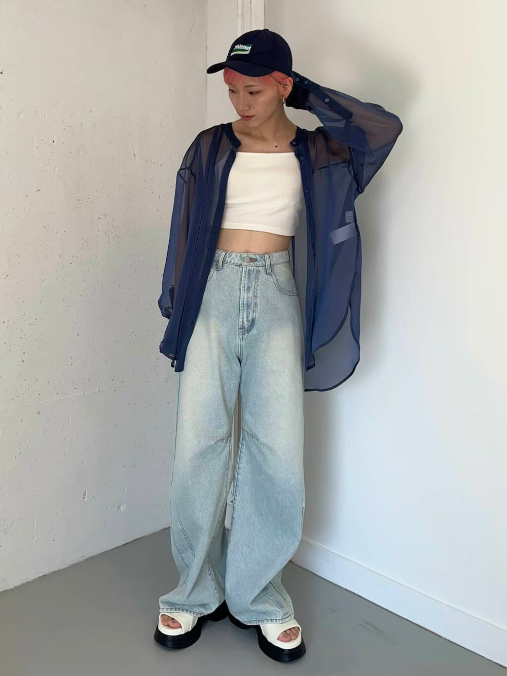 SENSE OF PLACE sheer shirt