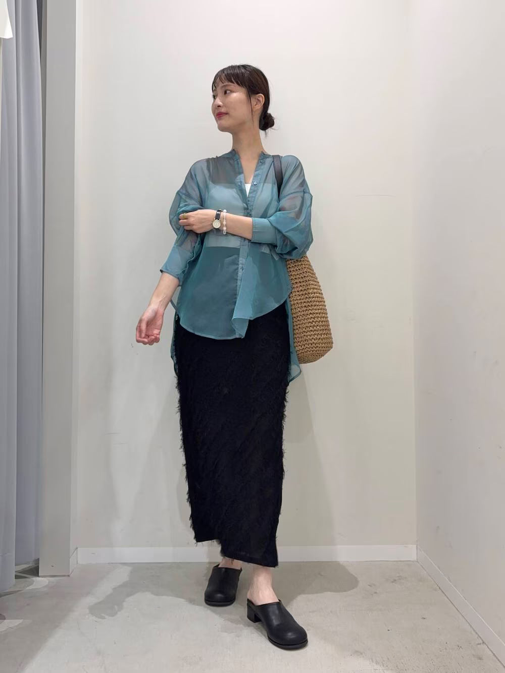 SENSE OF PLACE sheer shirt