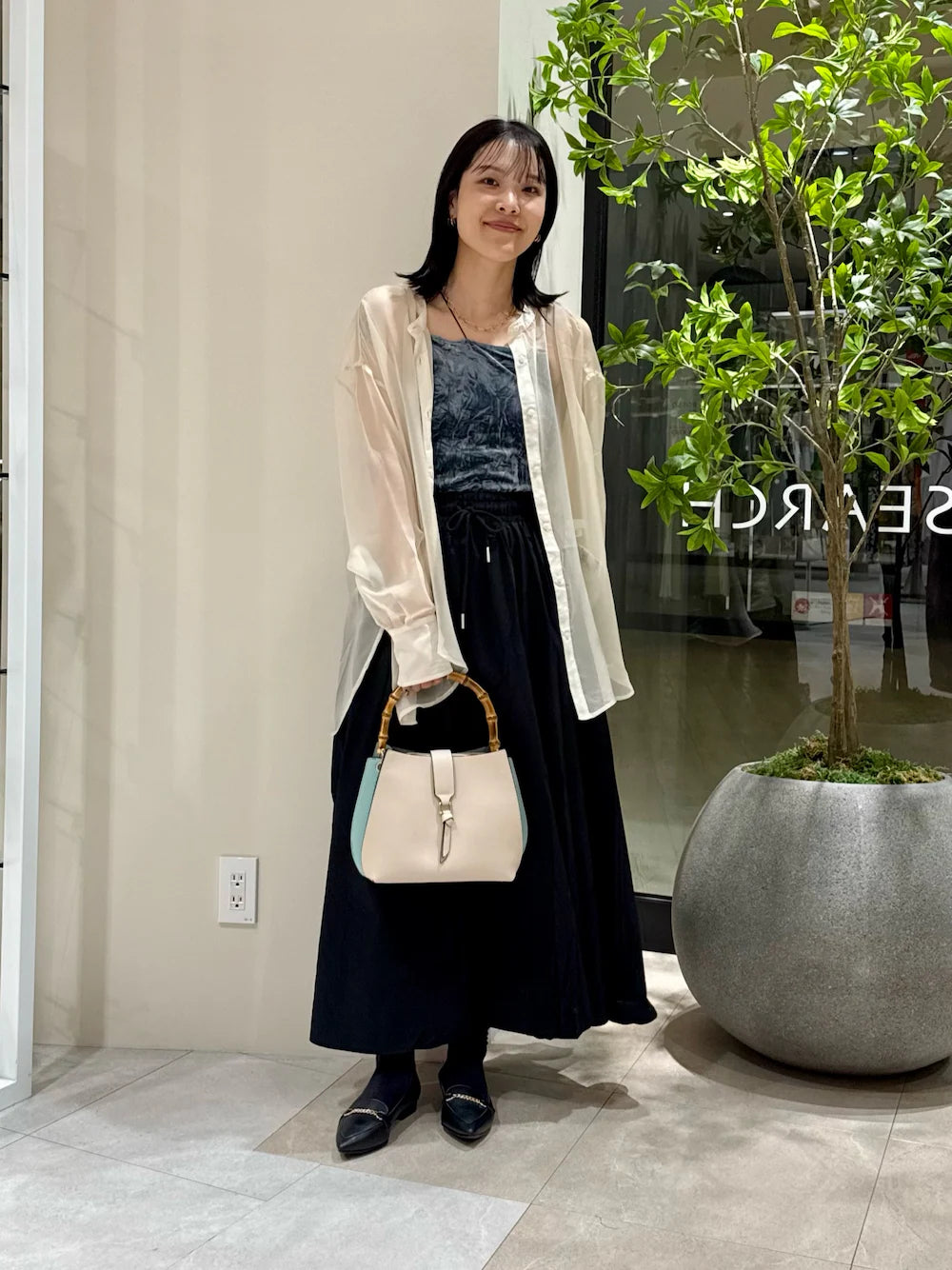 SENSE OF PLACE sheer shirt