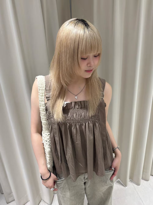 KBF Frilled gathered bustier