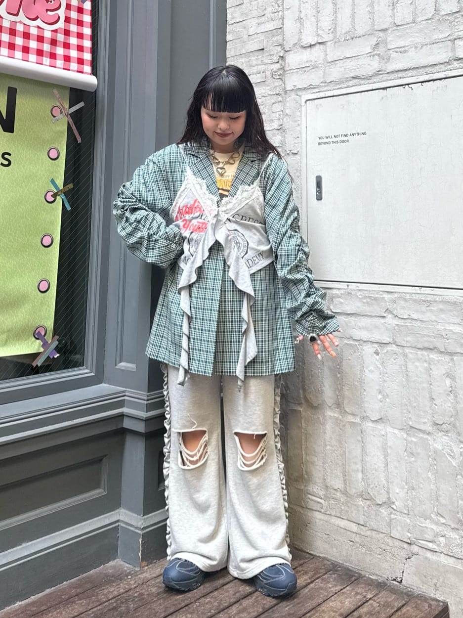 CIAOPANIC Drop frill cut logo bustier