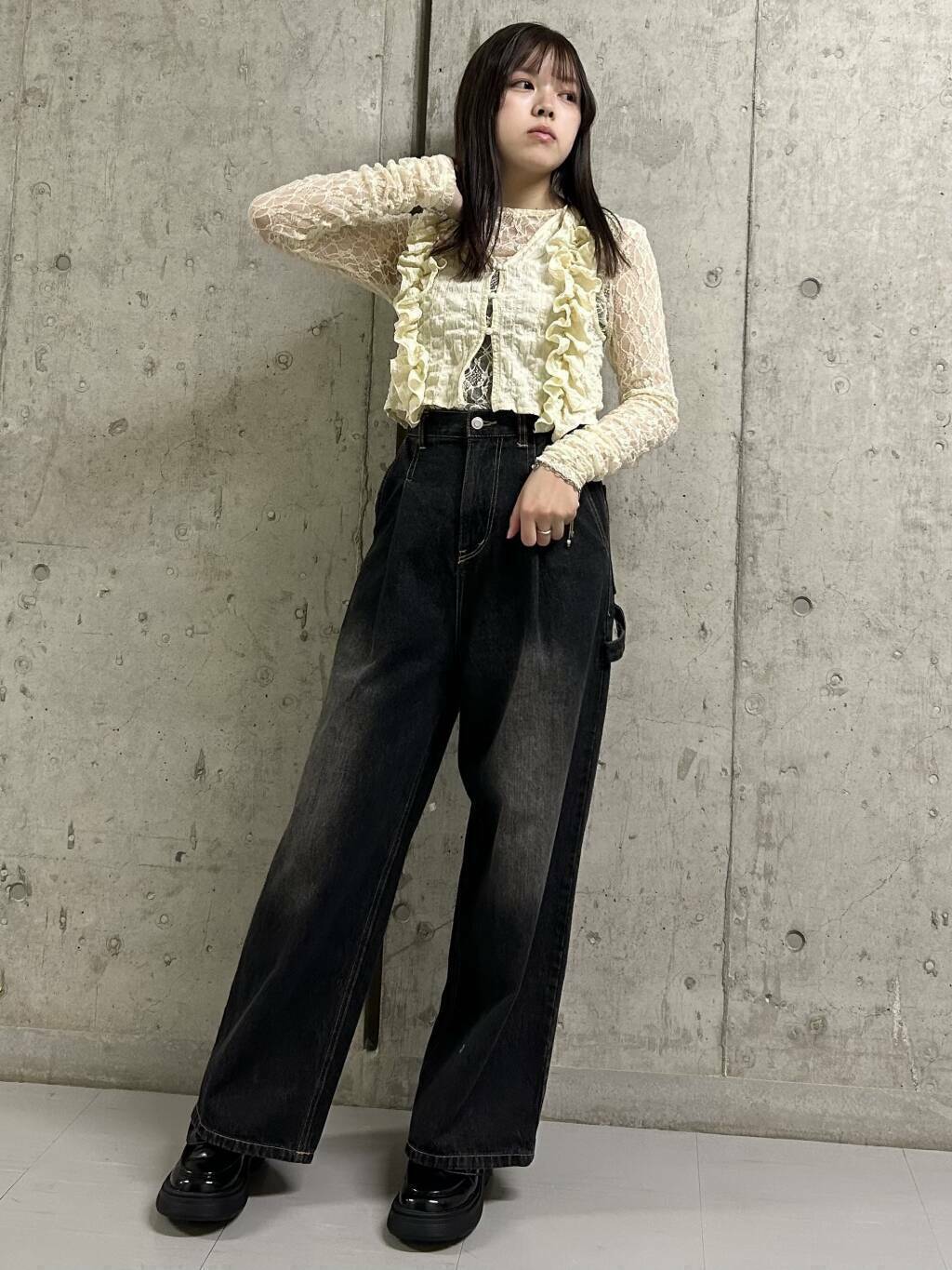 KBF 2WAY 荷葉邊無袖上衣