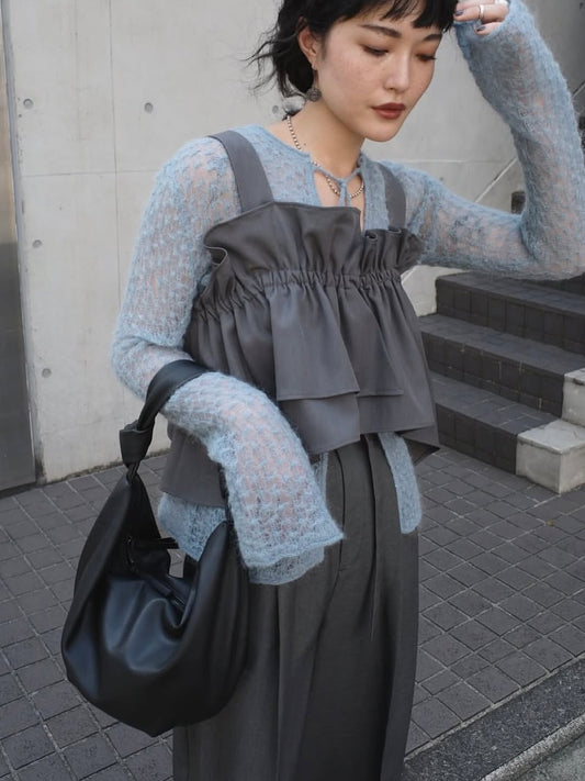 STYLEMIXER asymmetry frill bustier