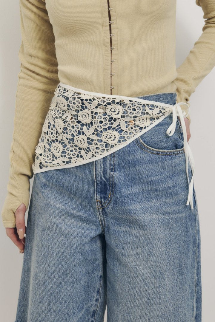 GOLDY 多way刺繡玫瑰三角巾