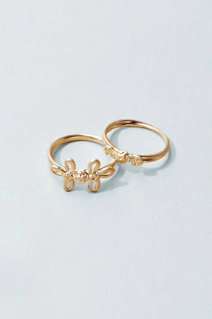 GOLDY knot ring set