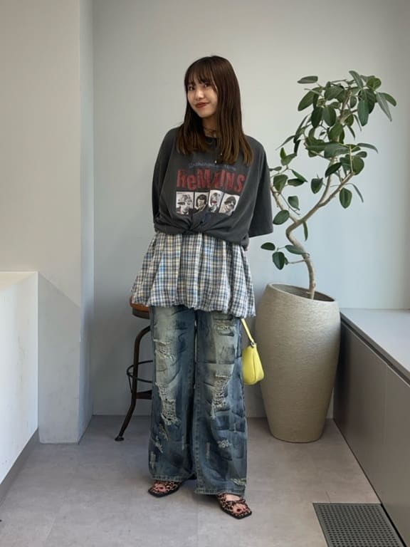 CIAOPANIC 荷葉邊格紋氣球ops