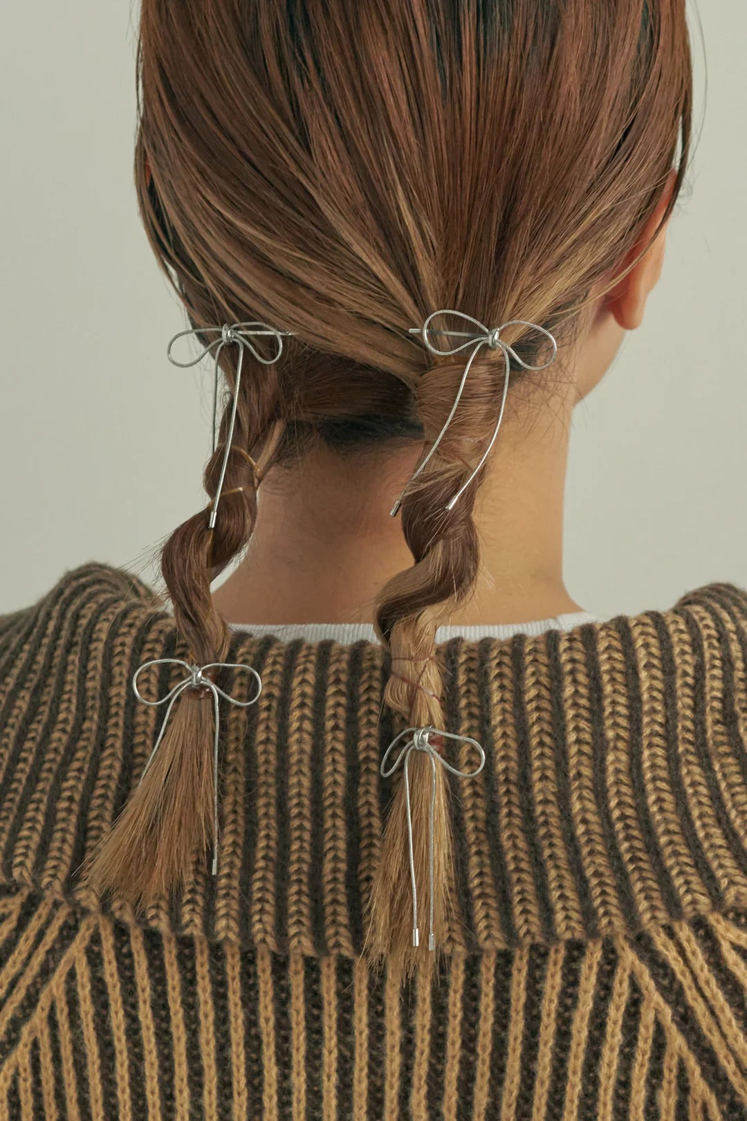 GOLDY Ribbon Hair Clip Set