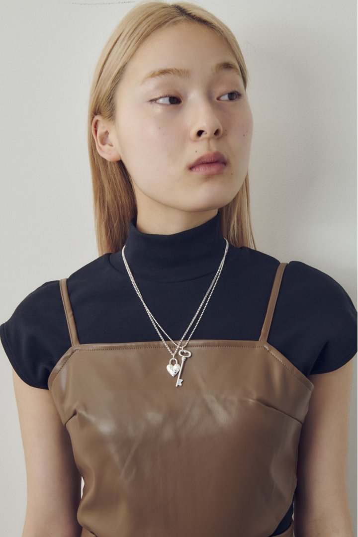 GOLDY Heart Key Charm Necklace