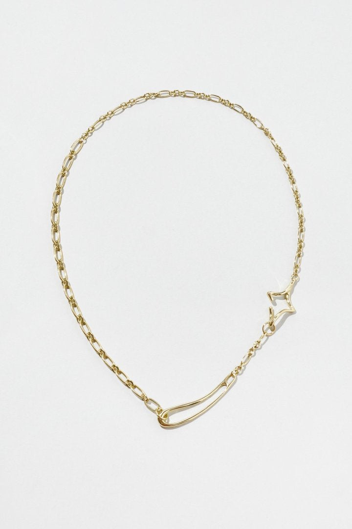 GOLDY Duo Link Chain Twinkle Necklace