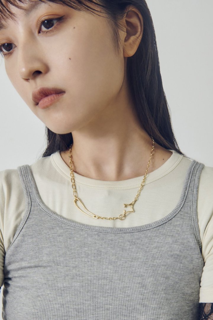 GOLDY Duo Link Chain Twinkle Necklace