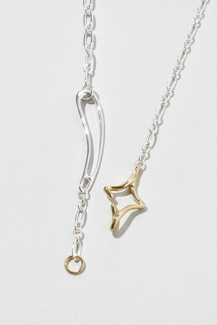 GOLDY Duo Link Chain Twinkle Necklace