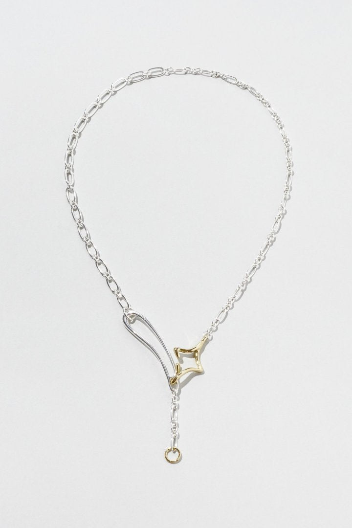 GOLDY Duo Link Chain Twinkle Necklace
