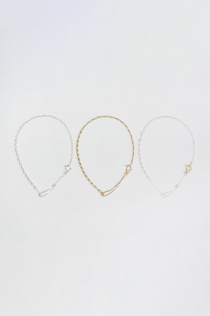 GOLDY Duo Link Chain Twinkle Necklace