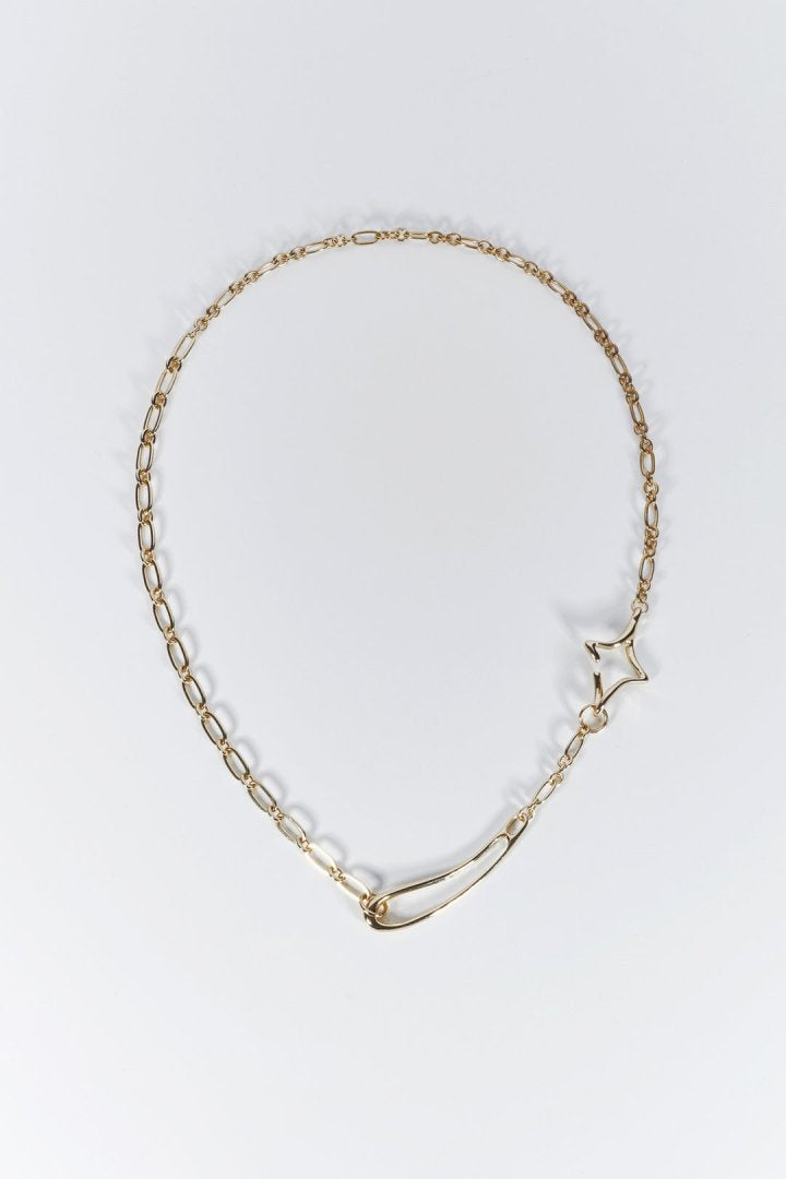 GOLDY Duo Link Chain Twinkle Necklace