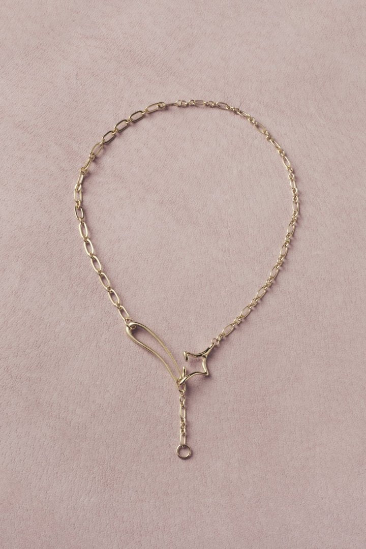 GOLDY Duo Link Chain Twinkle Necklace