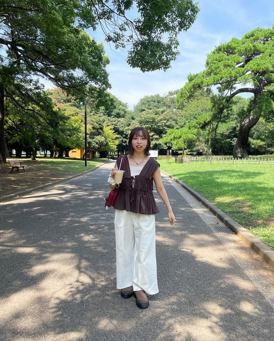 umm. By Discoat 褶褶絲帶sleeveless