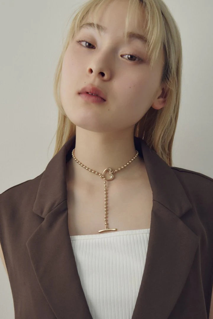 GOLDY Heart Ball Chain Necklace