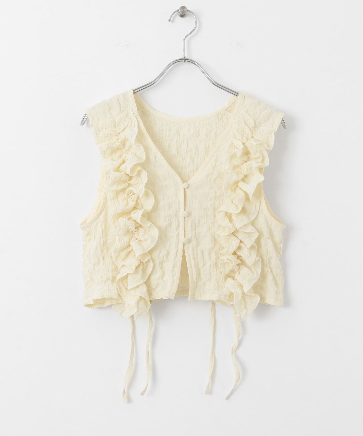 KBF 2WAY 荷葉邊無袖上衣