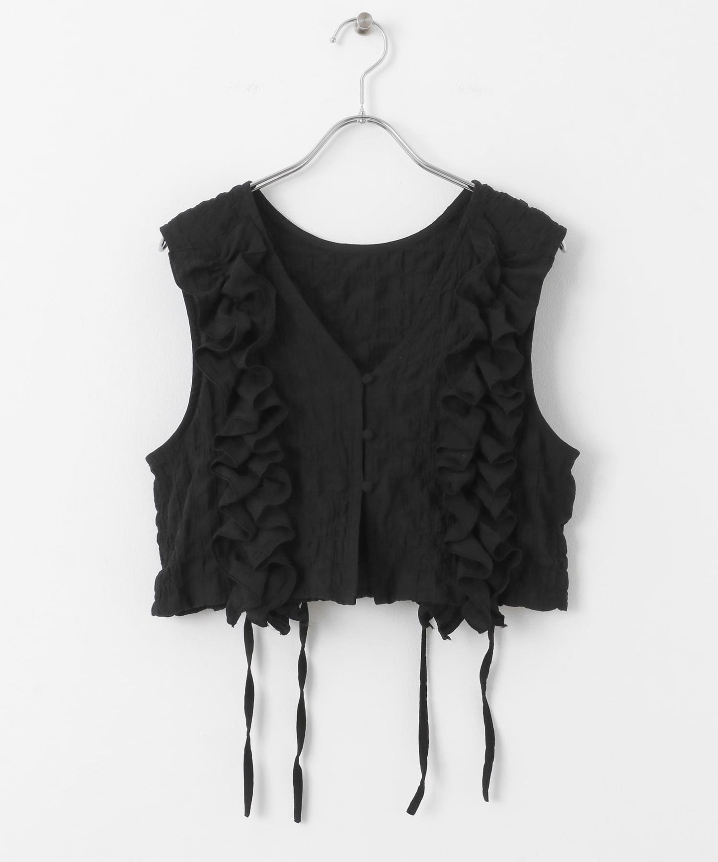 KBF 2WAY 荷葉邊無袖上衣