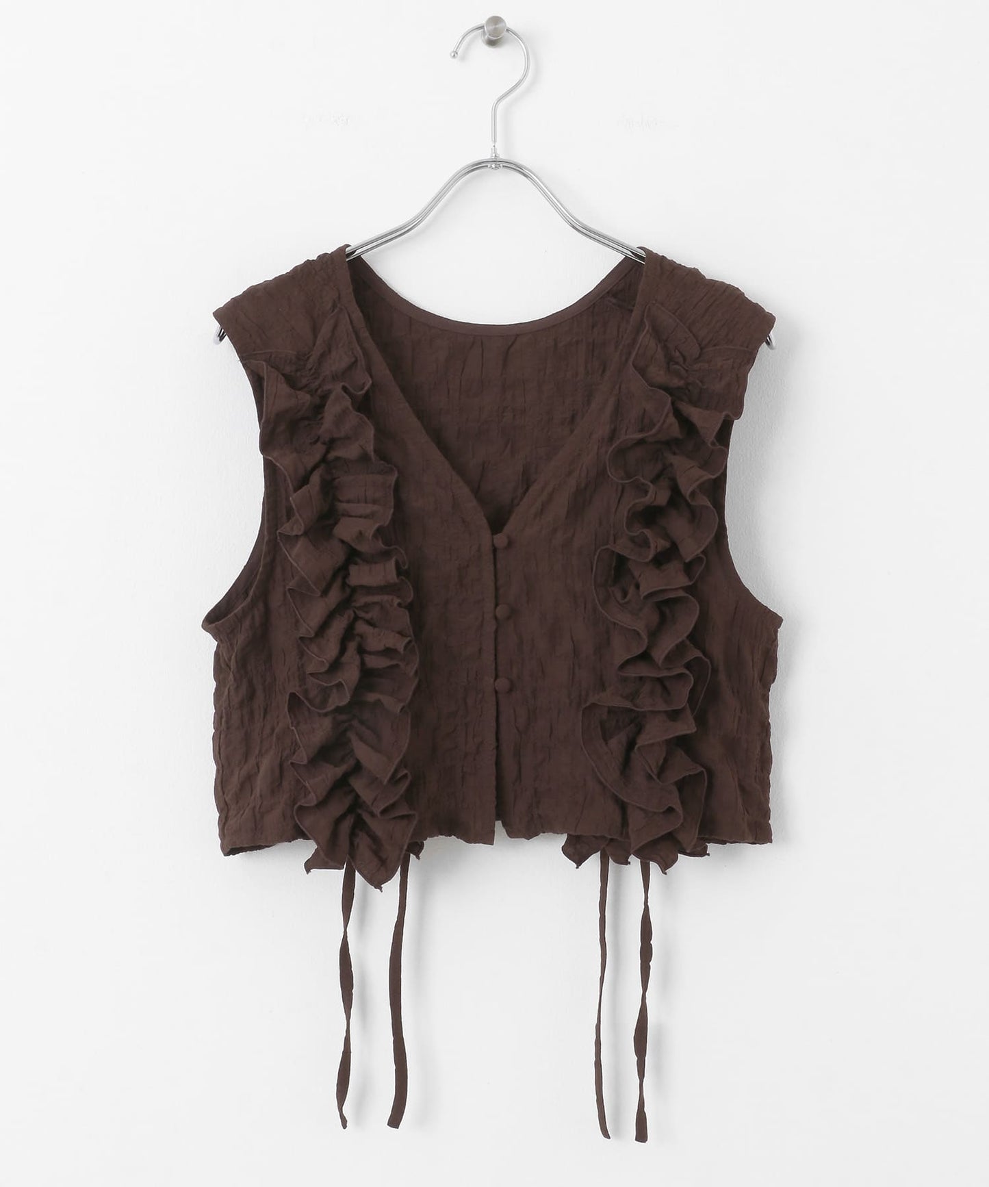 KBF 2WAY 荷葉邊無袖上衣