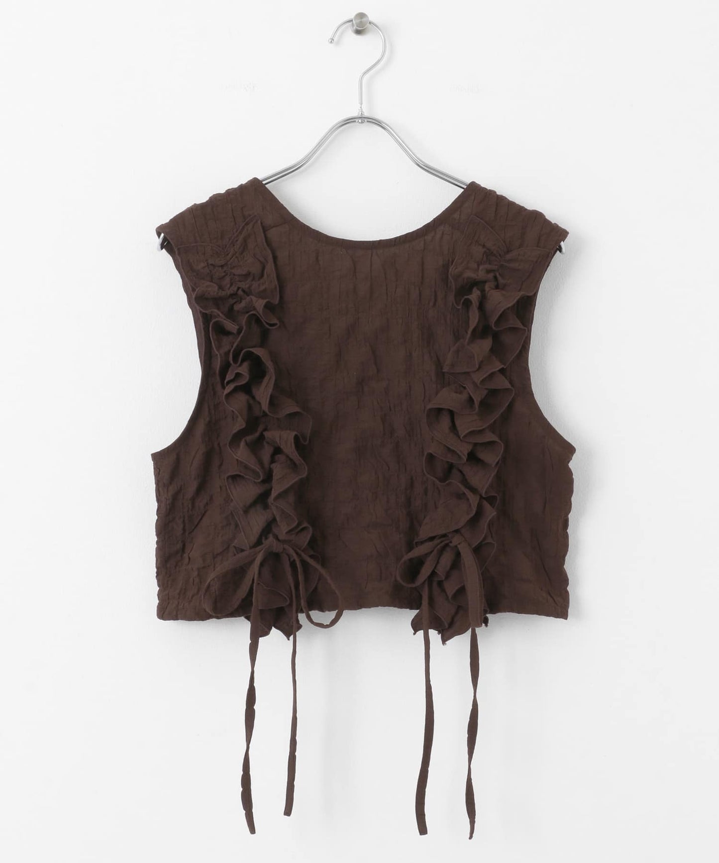 KBF 2WAY 荷葉邊無袖上衣