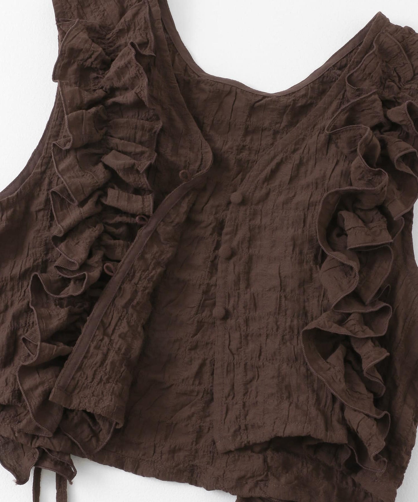 KBF 2WAY 荷葉邊無袖上衣