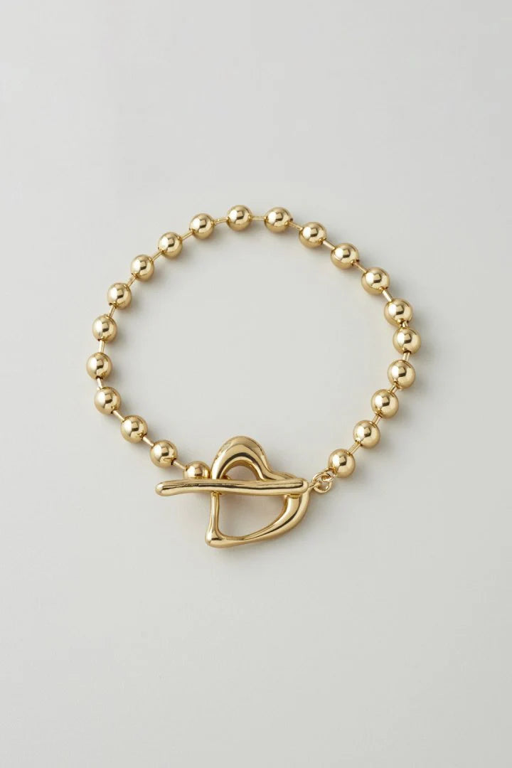 GOLDY Heart Ball Chain Bracelet