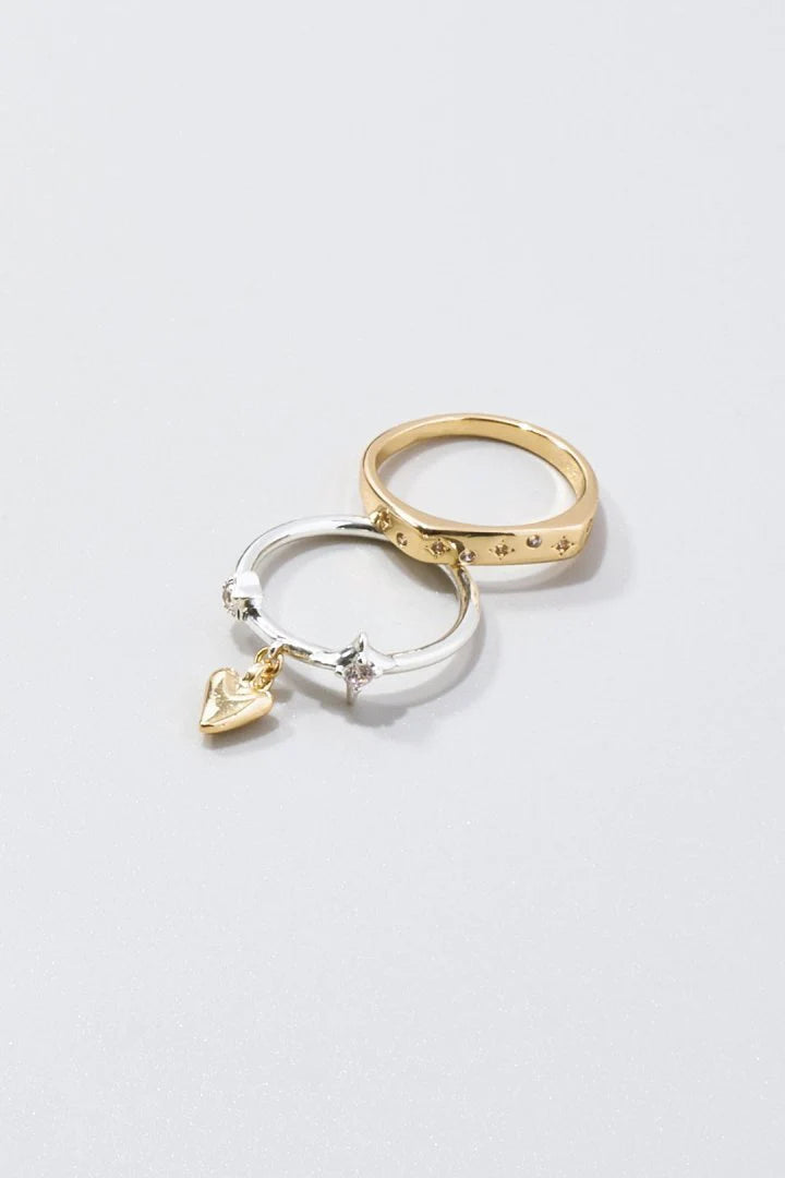GOLDY Heart Sparkle Ring