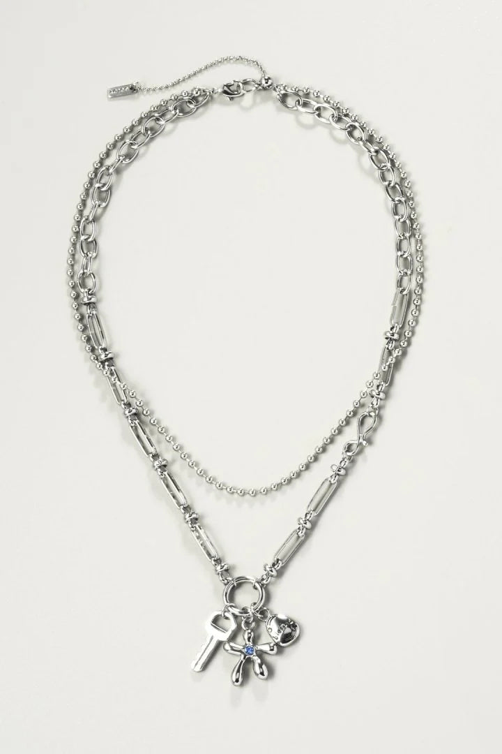 GOLDY Color Flower Charm Necklace