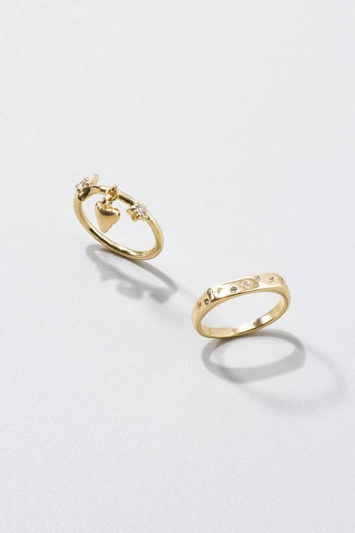 GOLDY Heart Sparkle Ring