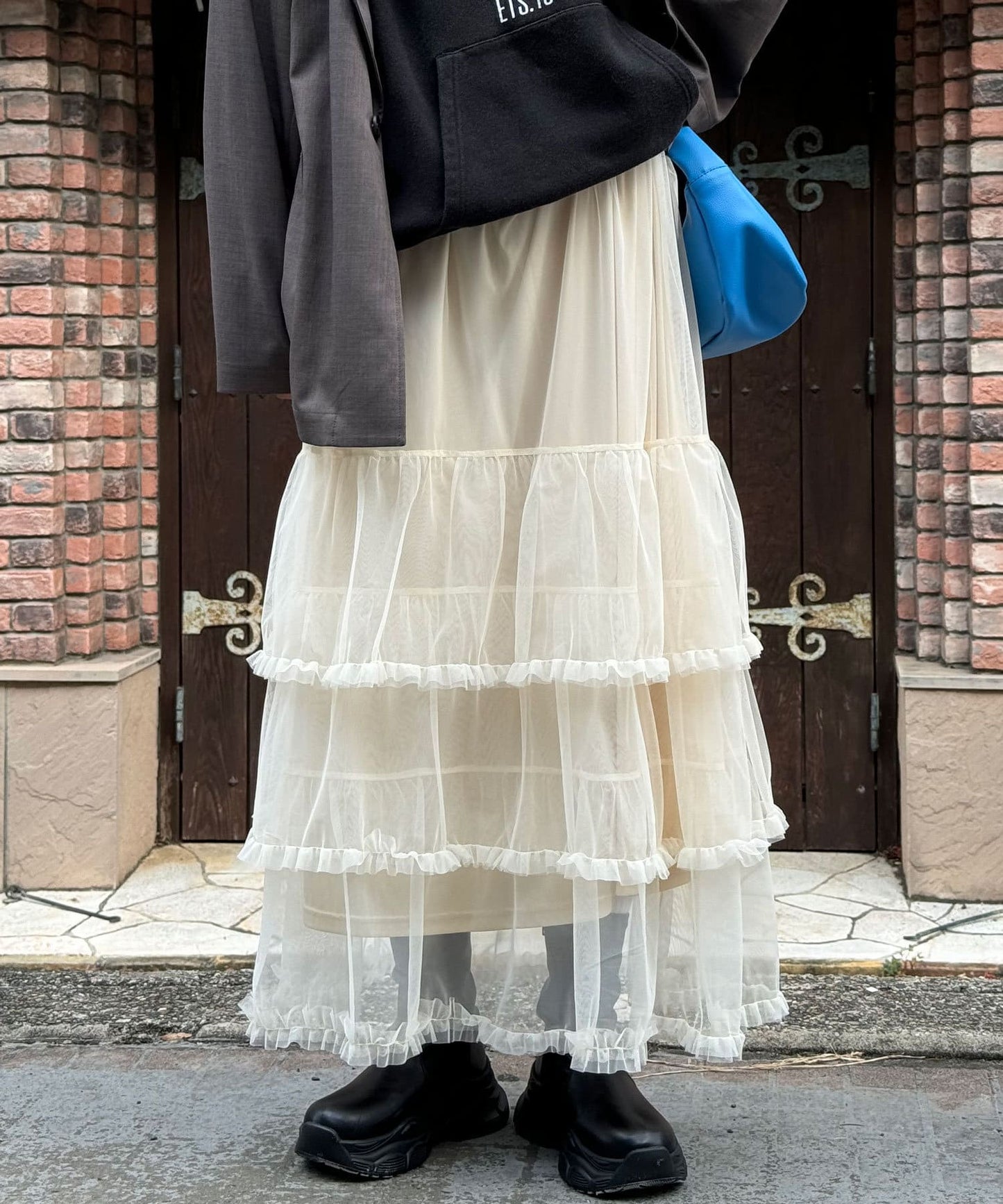 CIAOPANIC 薄紗褶褶蛋糕裙