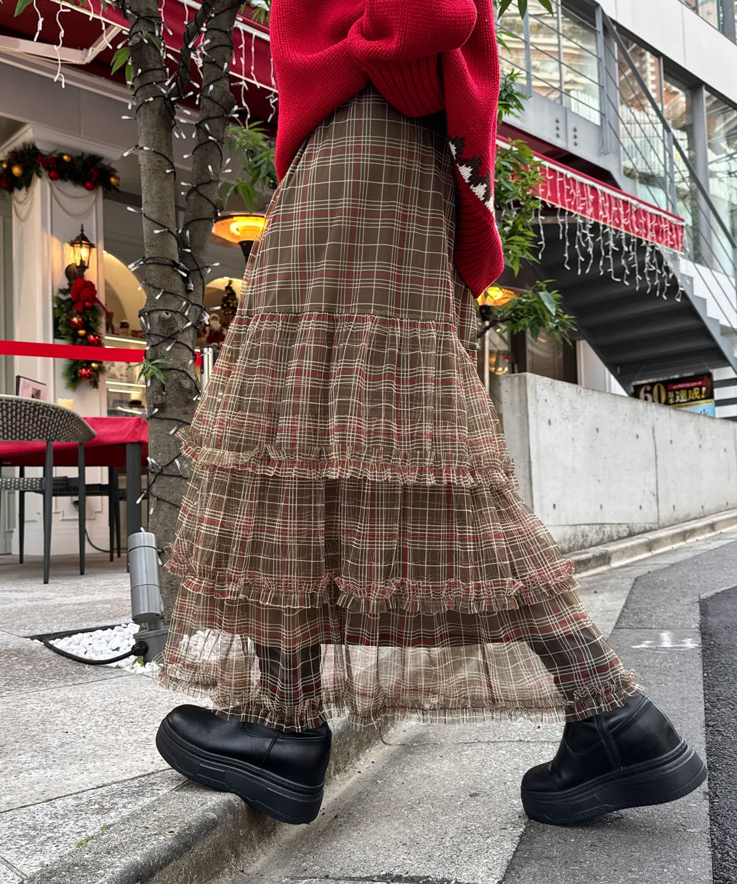 CIAOPANIC 薄紗褶褶蛋糕裙