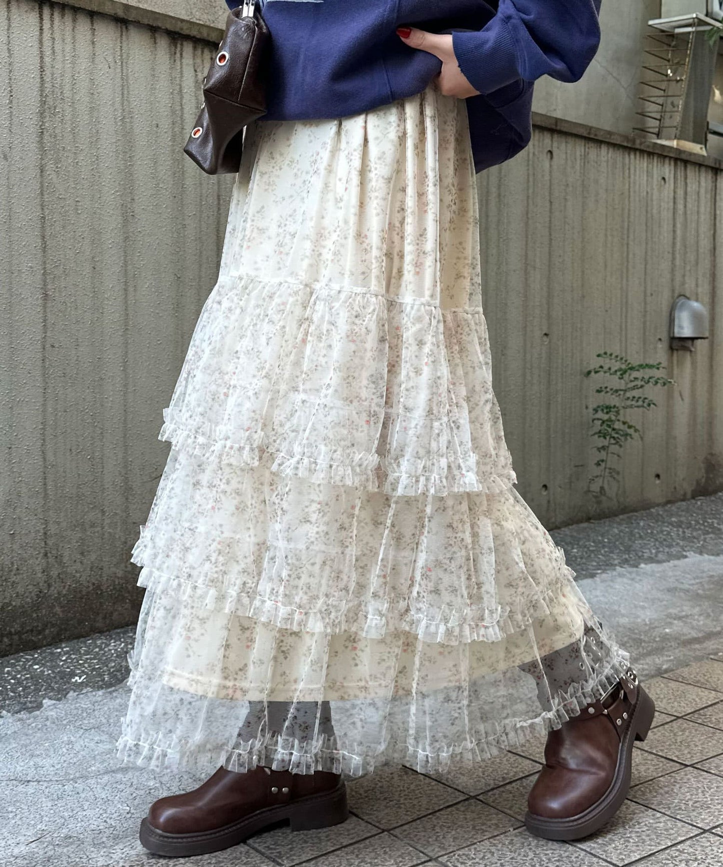 CIAOPANIC 薄紗褶褶蛋糕裙