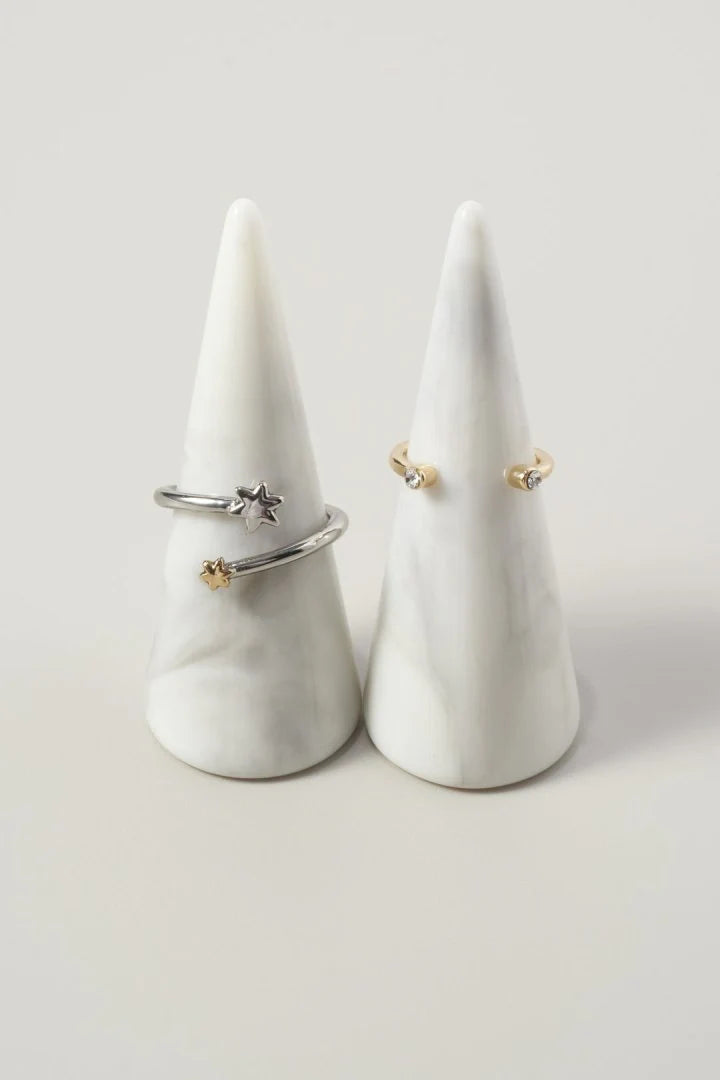 GOLDY micro asterisk set ring