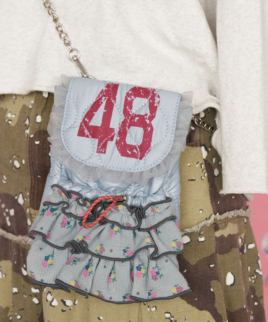 Me+Me 華夫格荷葉邊單肩包