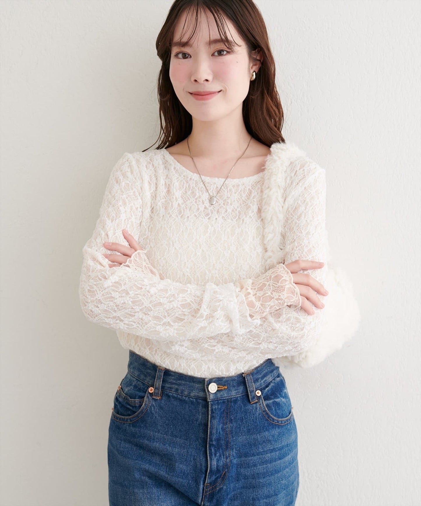 natural couture 雙面兩色Lace Top