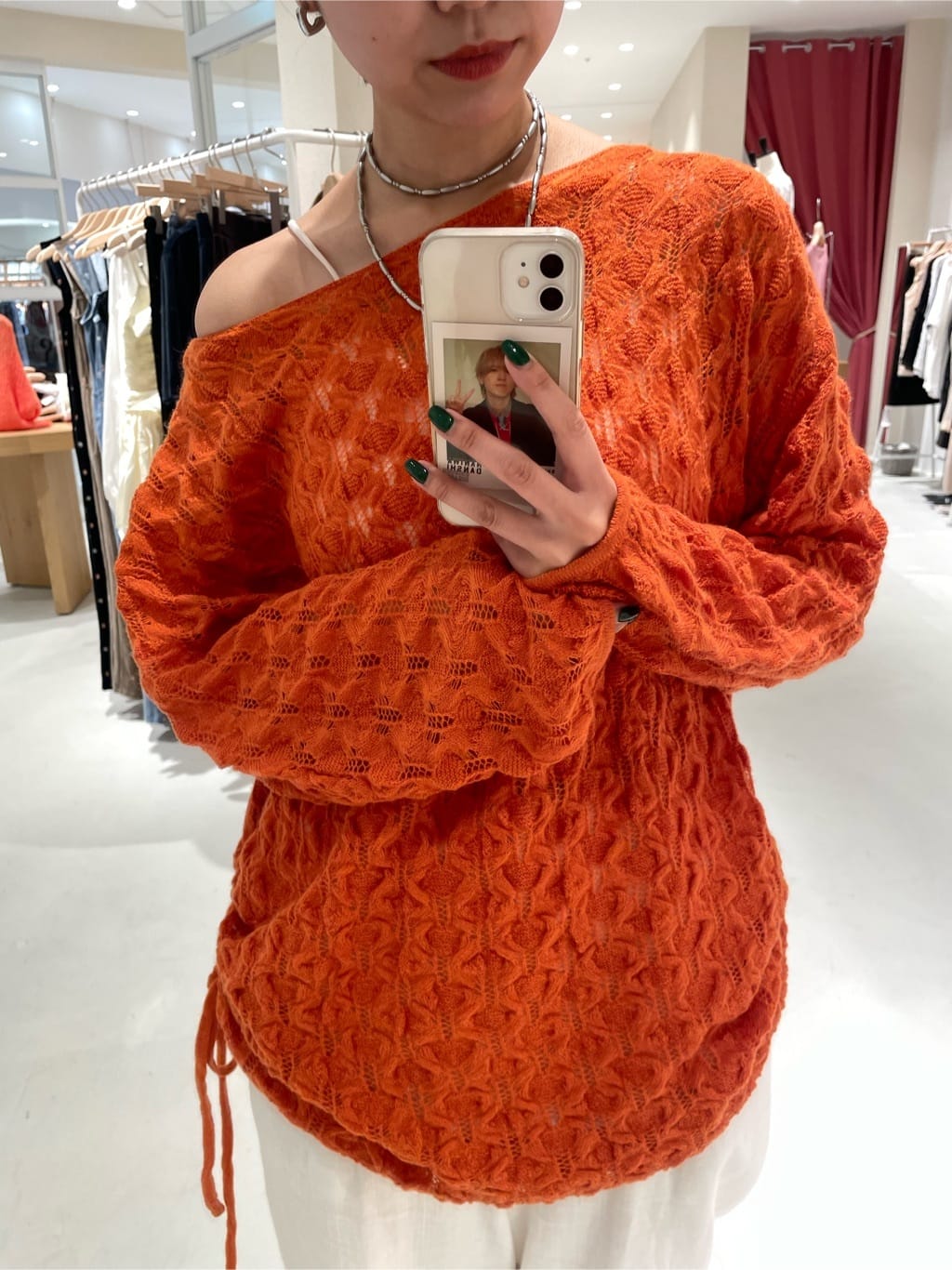 mystic 薄抽繩針織