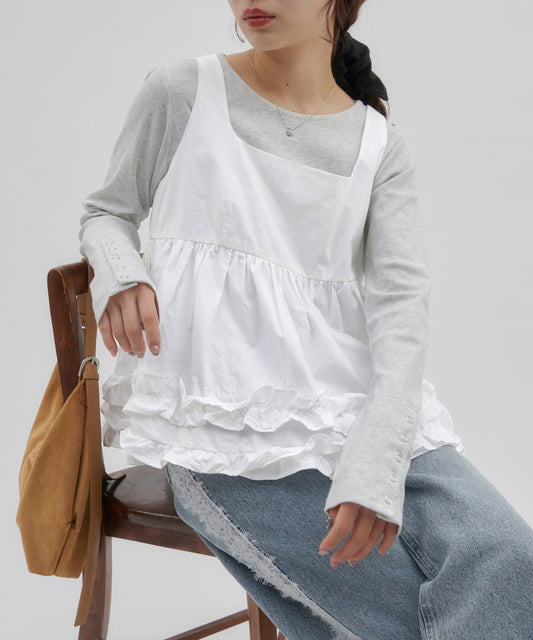umm. by DISCOAT Frill hem sleeveless blouse - Image 2