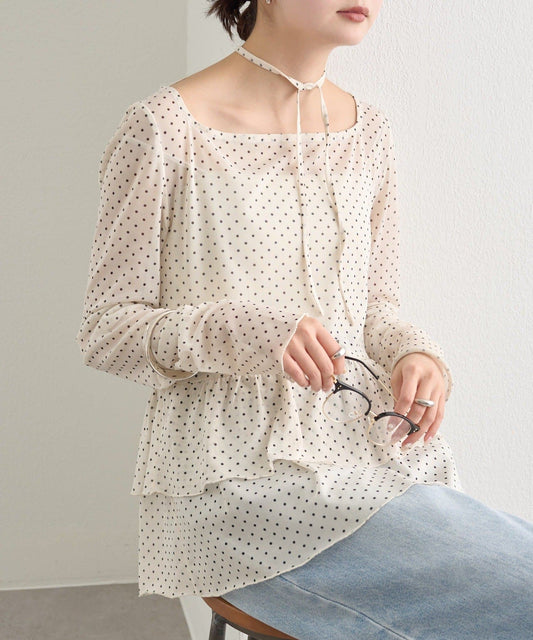 mystic sheer layering top with choker - Image 3