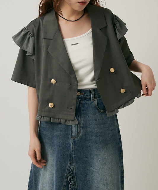 w closet 荷葉邊短袖外套 - Image 2