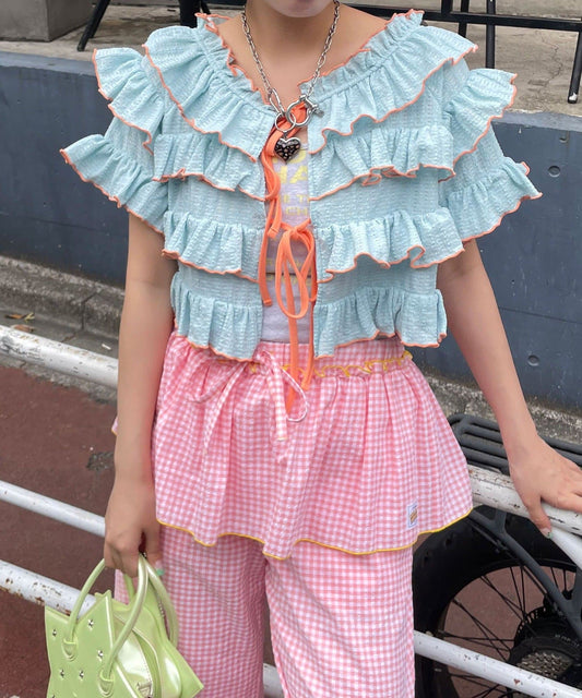 HELLO.SANFRANCISCO 2-Way Frill Mellow Top - Image 2