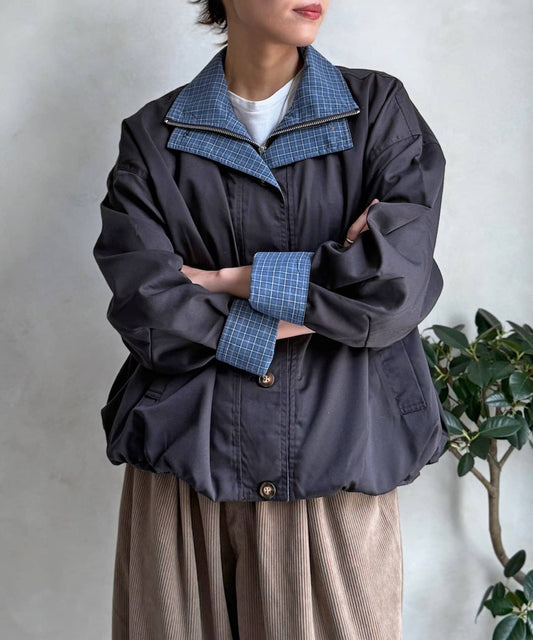 CPCM 格紋領口 balloon jacket - Image 2