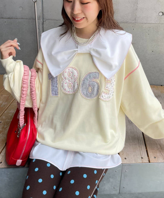 HELLO.SANFRANCISCO Logo patchwork big sweatshirt - Image 2
